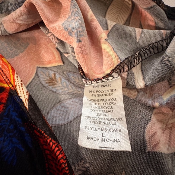 Bleeker & McDougal Women's Long Bell Sleeve Pullover Multicolor Top Large M - Picture 9 of 9